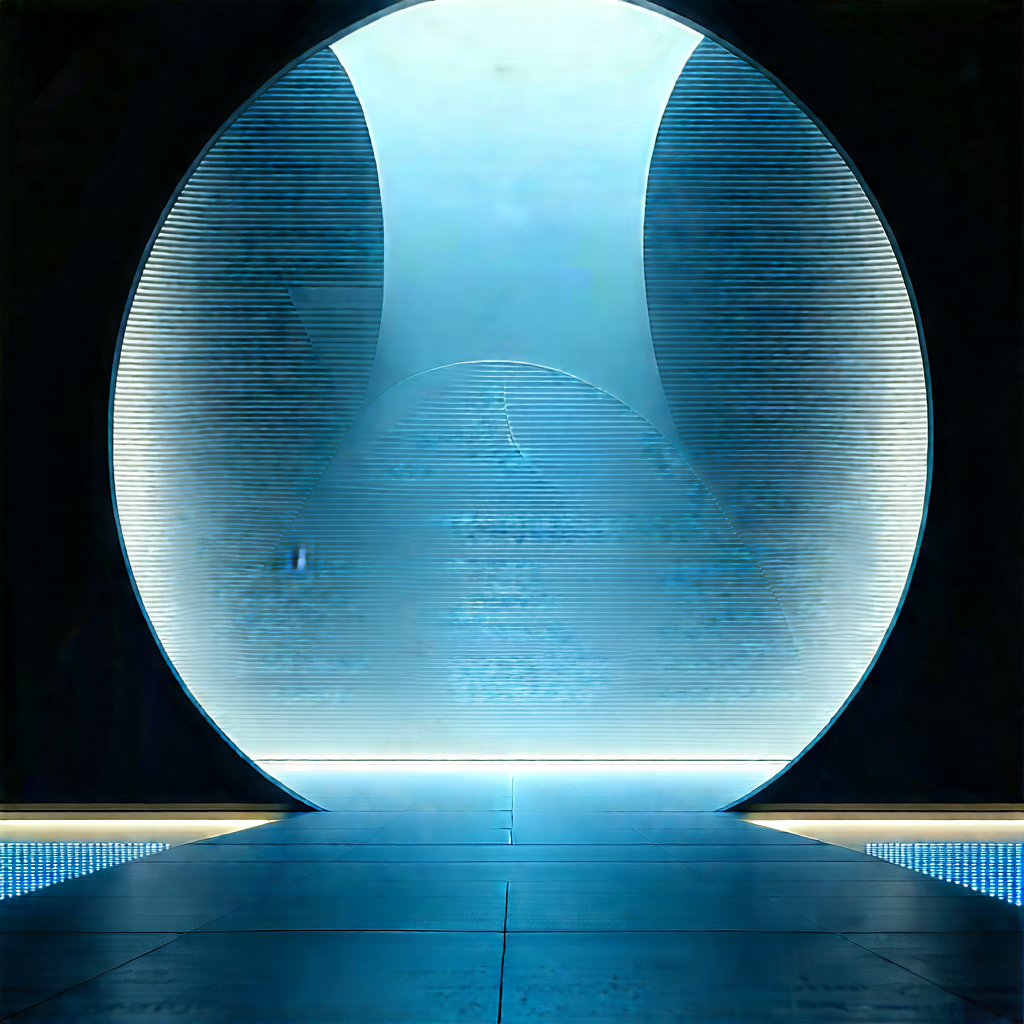 Futuristic Innovation Hub With Large, Open