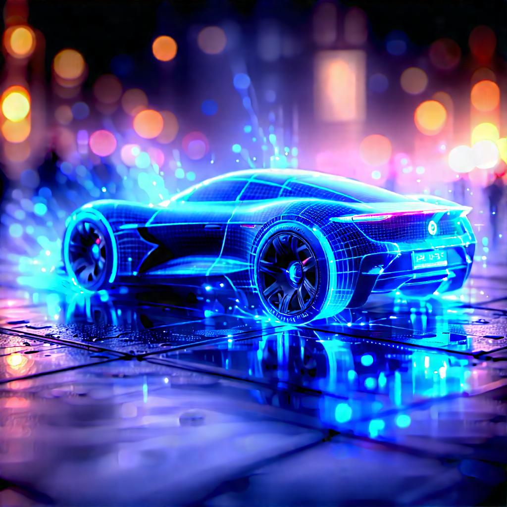 Innovative Electric Vehicle Design With Futuristic Blue