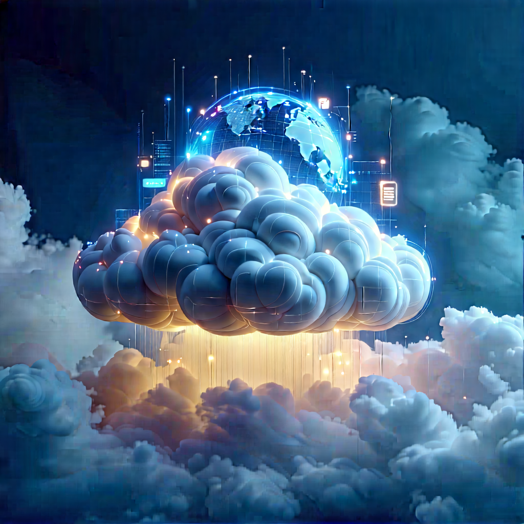 Cloud Computing Visualization With Large, Colorful