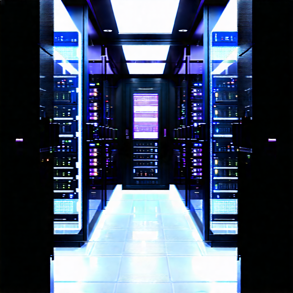 Futuristic Server Room With Image, There