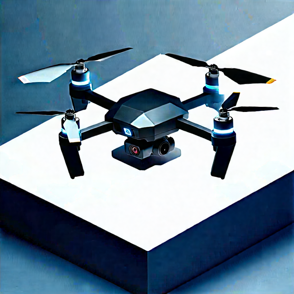 Drone With User Interface With Black White