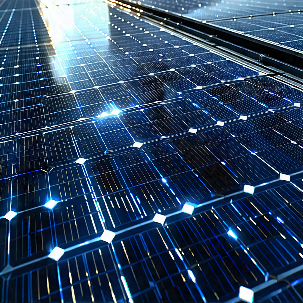 Solar panel with holographic projection