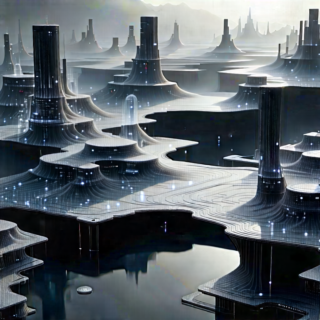 Artificial Intelligence Visualization With Futuristic Scene,