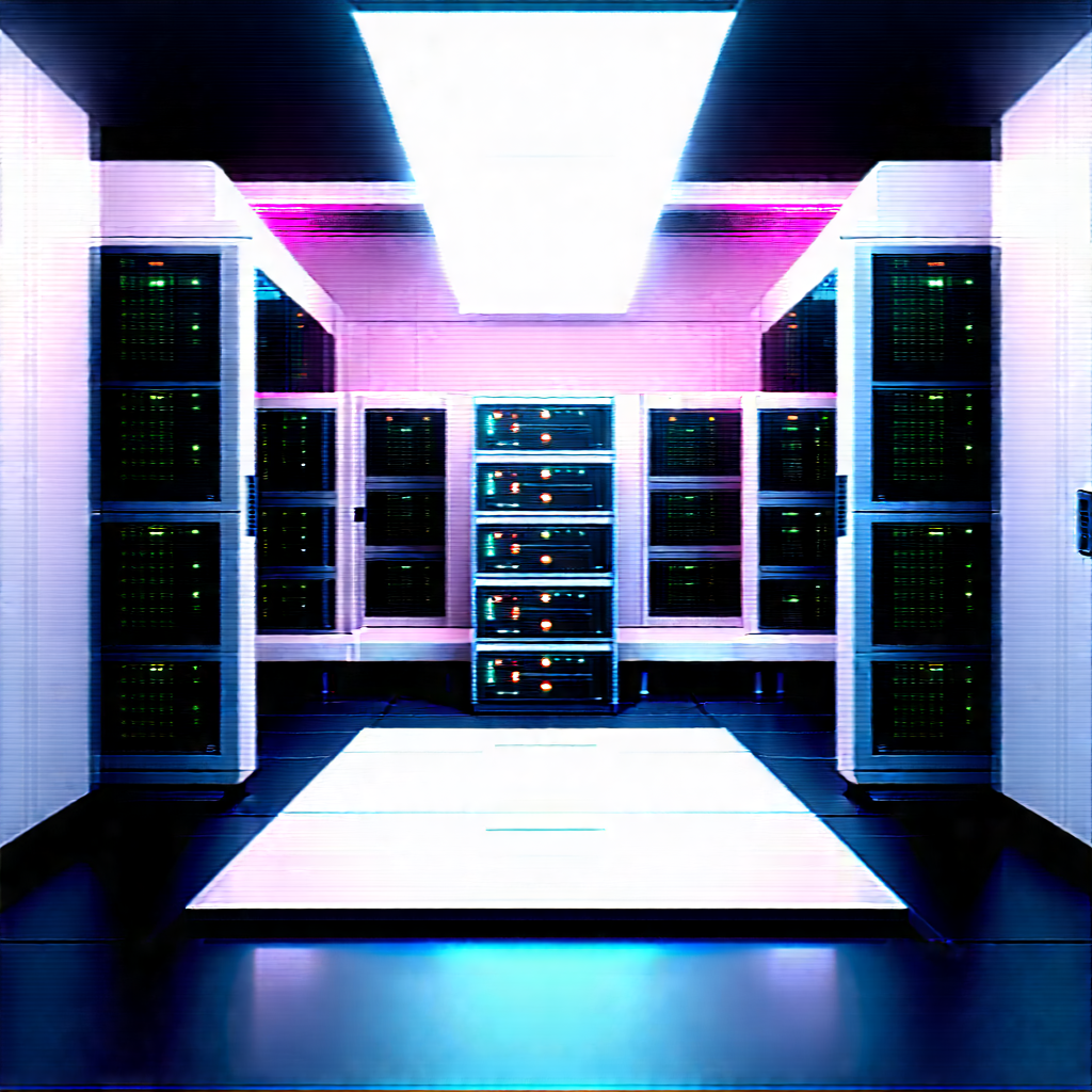 Futuristic Server Room With Image, There