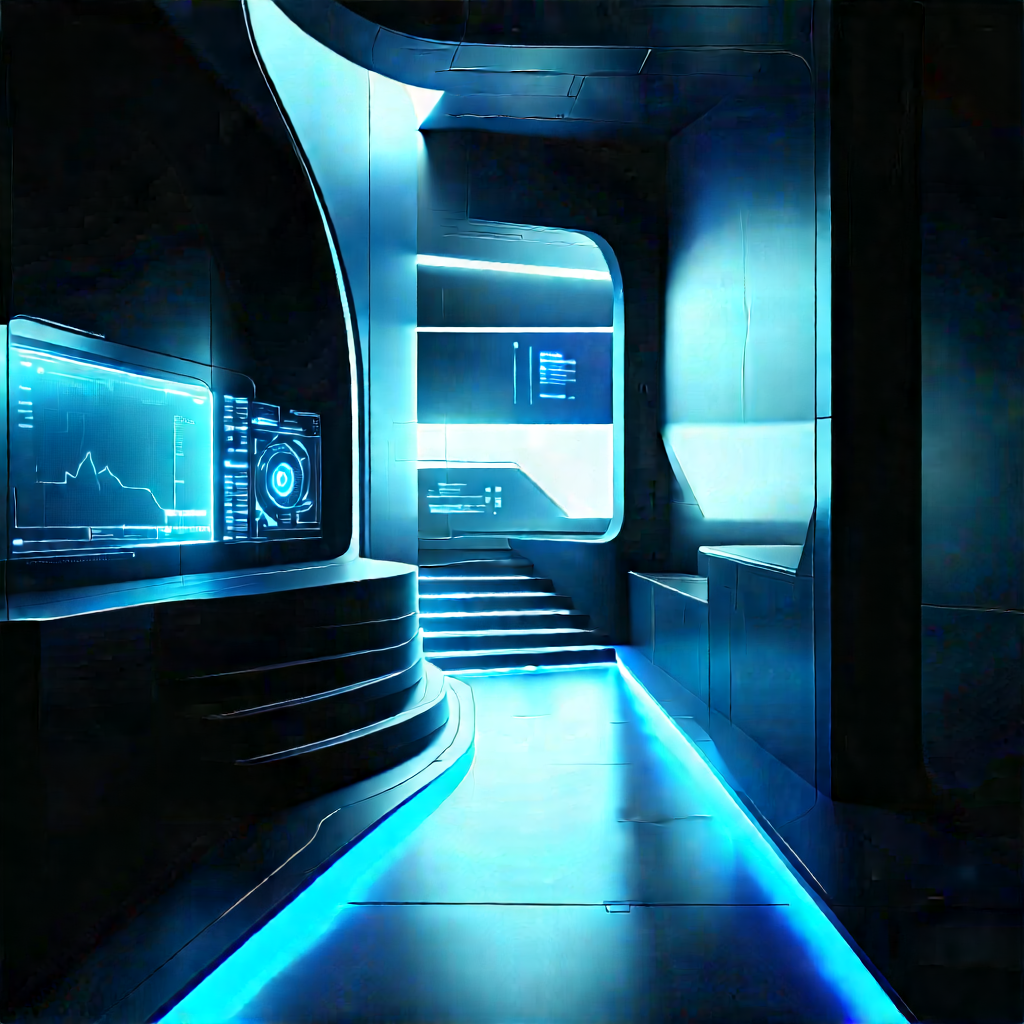 Futuristic Innovation Hub With Image, There