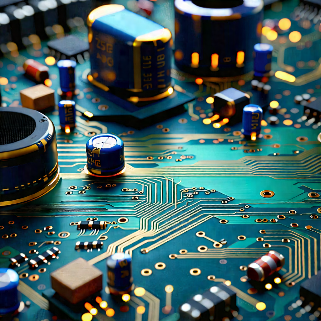 Close-up of electronic circuit