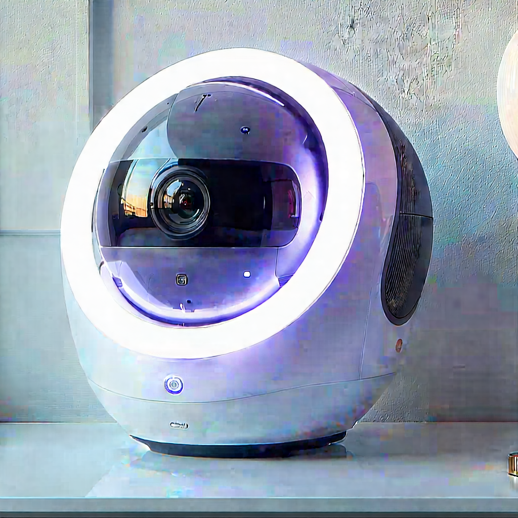 Futuristic Smart Home With White, Round