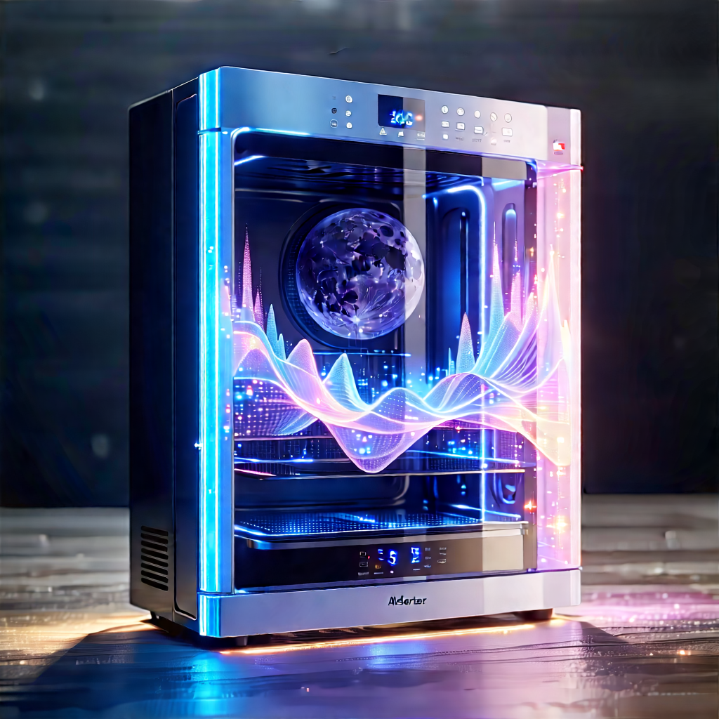 Innovative Smart Appliance (design:1.26) With Futuristic-looking Computer