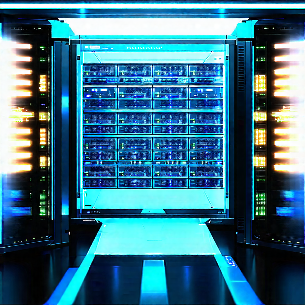 Futuristic Server Room With Image, There