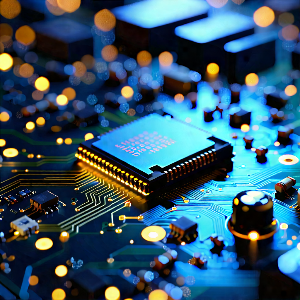 Close-up of electronic circuit