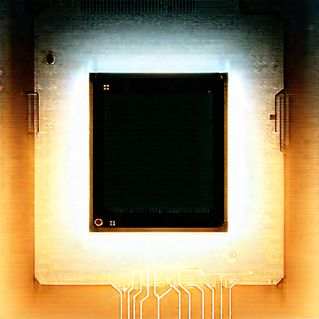 Close-up Of Microprocessor With Close-up Computer