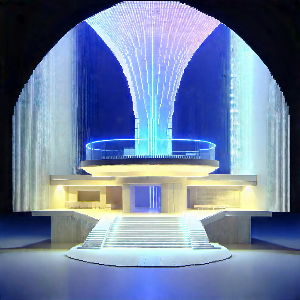 Futuristic innovation hub