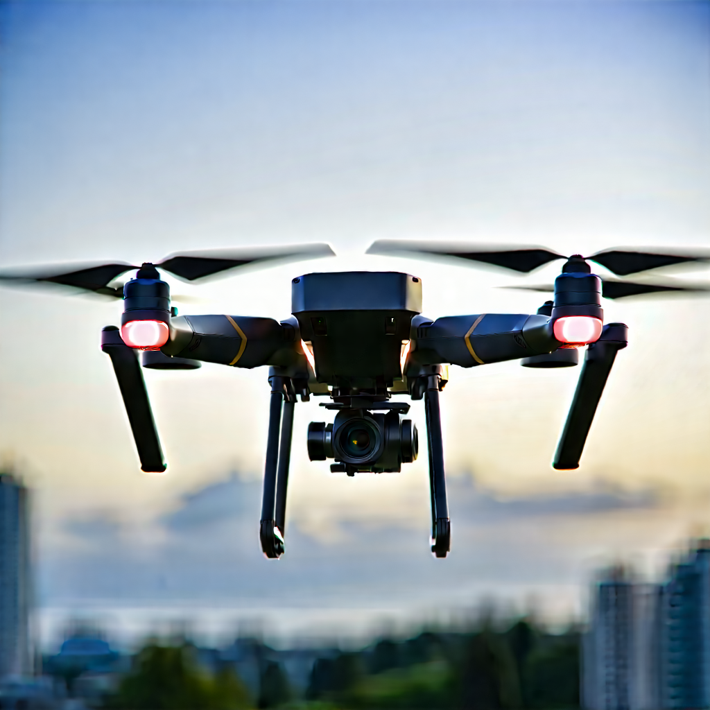 Drone With Streaming Content With Drone Flying