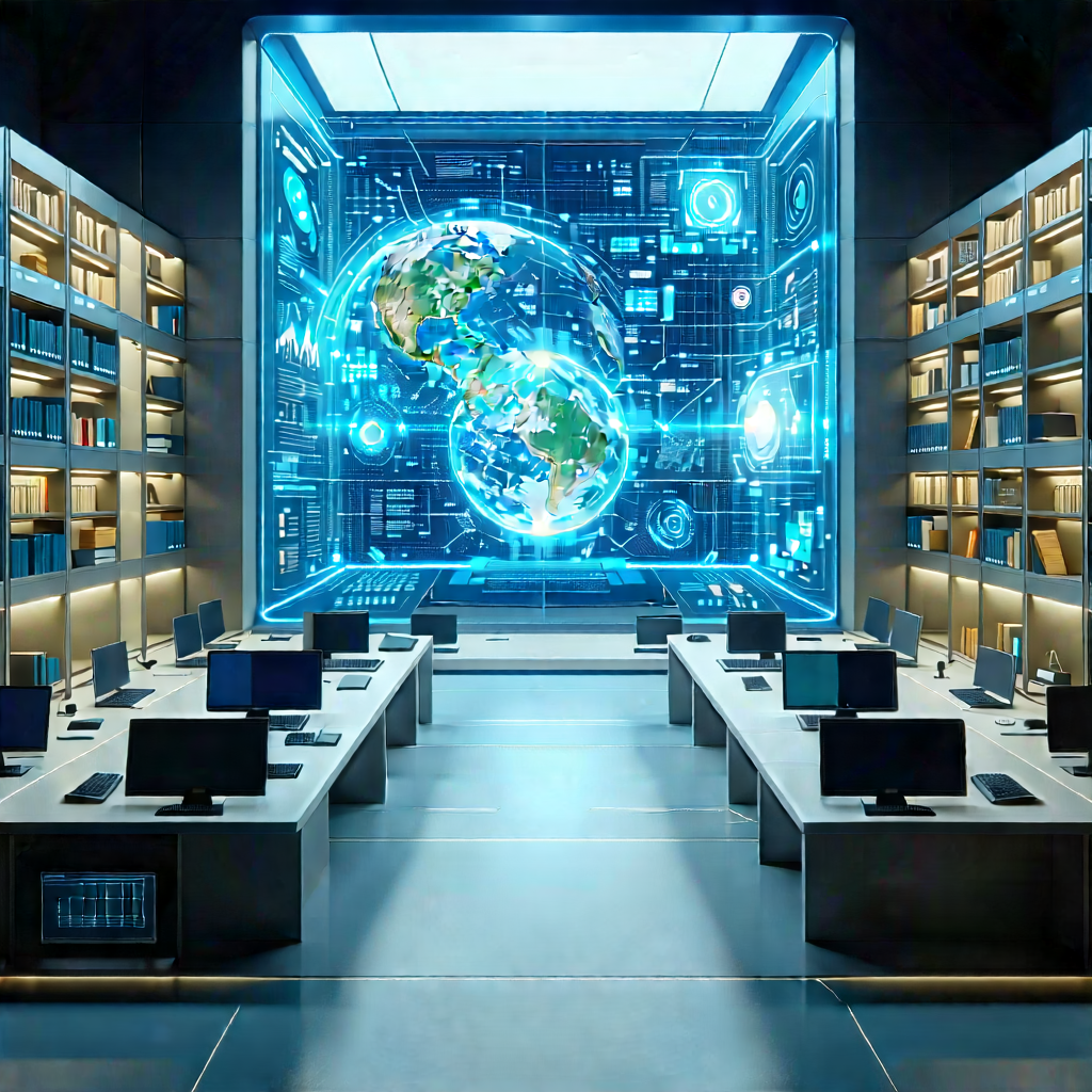 Educational Technology In Research Center With Image, There