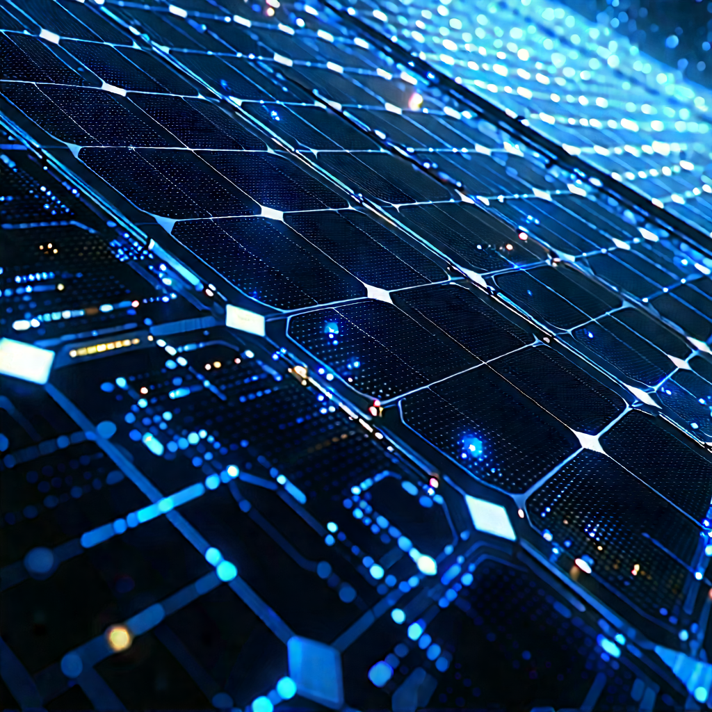 Solar panel with data streams