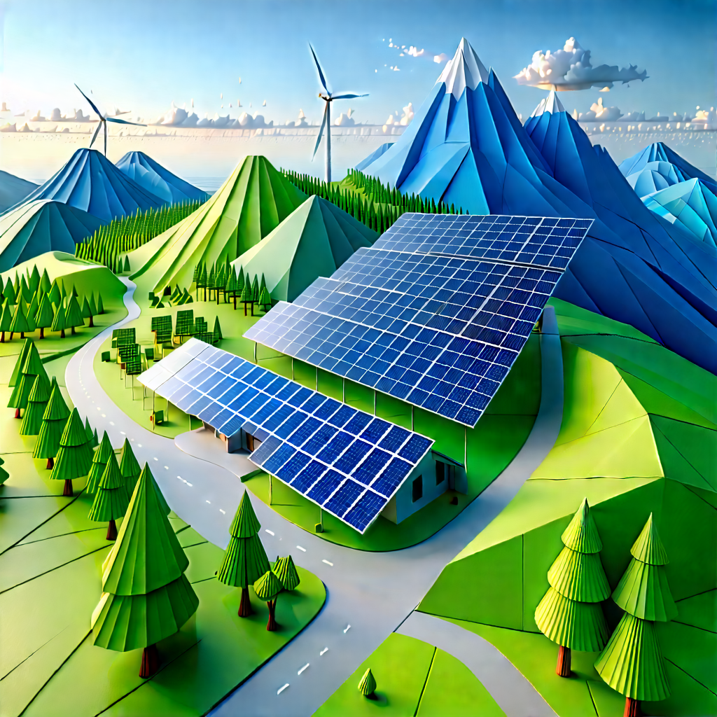 Innovative Renewable Energy (design:1.11) With Large, Green,