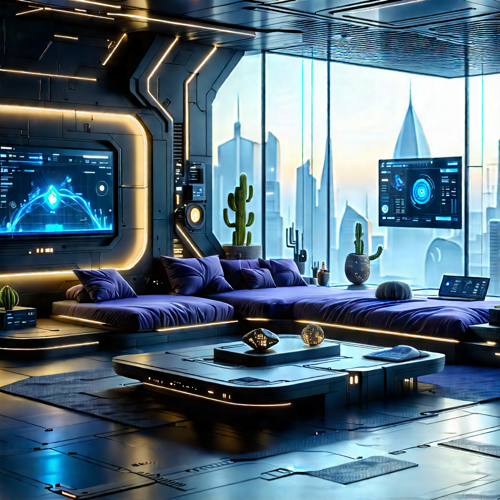 Futuristic Smart Home With Futuristic Living