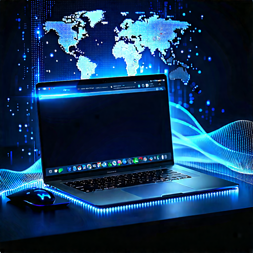 Laptop with streaming content