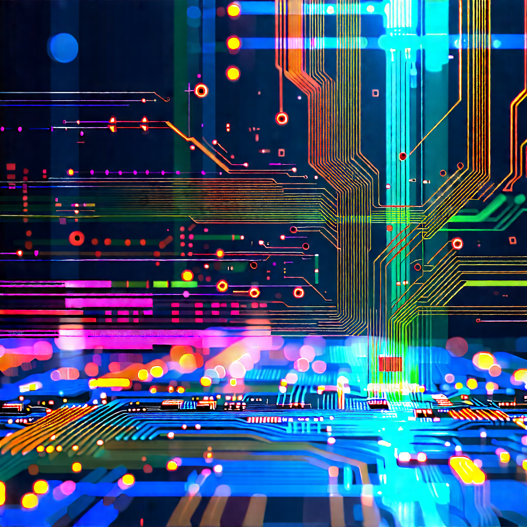 Close-up of electronic circuit