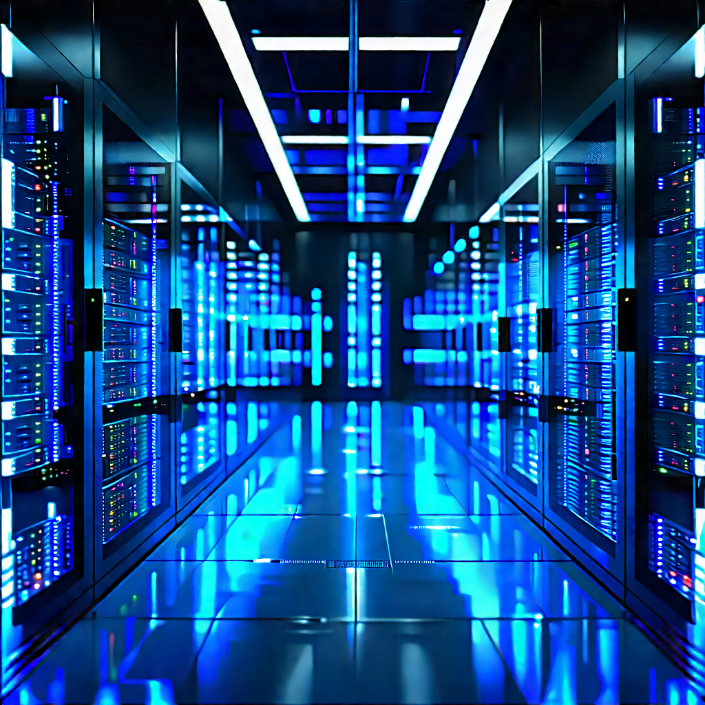 Futuristic Server Room With Image, There