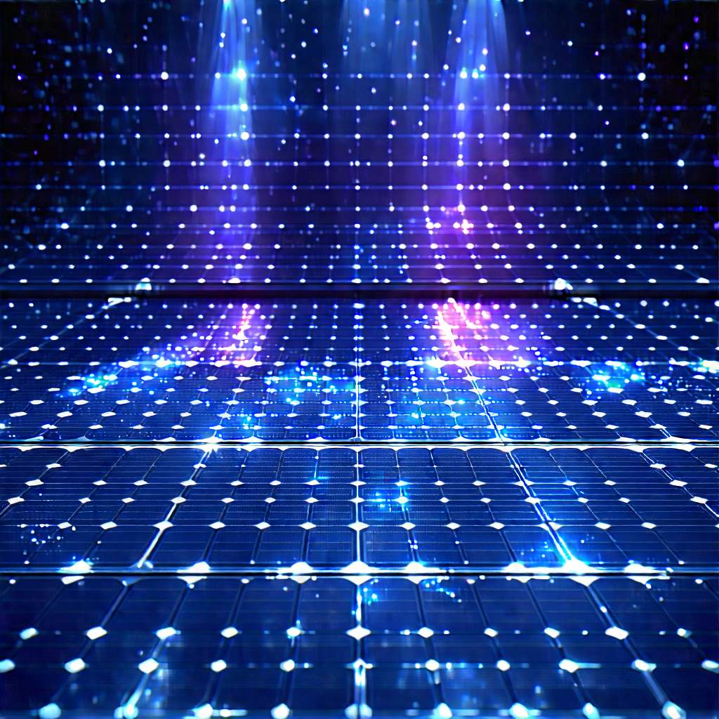 Solar panel with holographic projection
