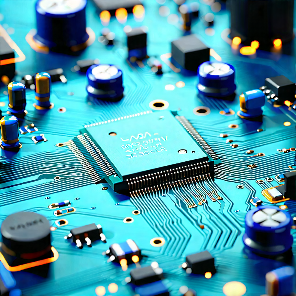 Close-up of electronic circuit