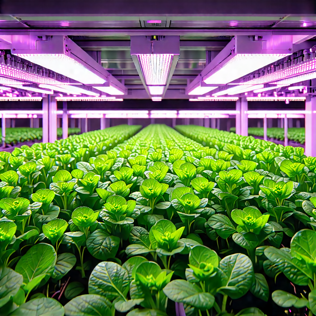Agricultural Technology In Manufacturing Facility With Large Indoor