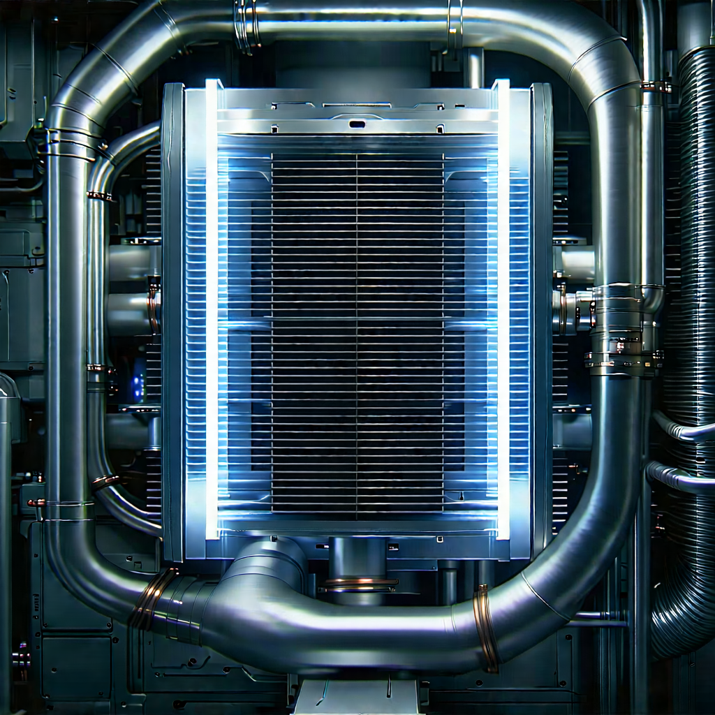 Close-up of cooling system