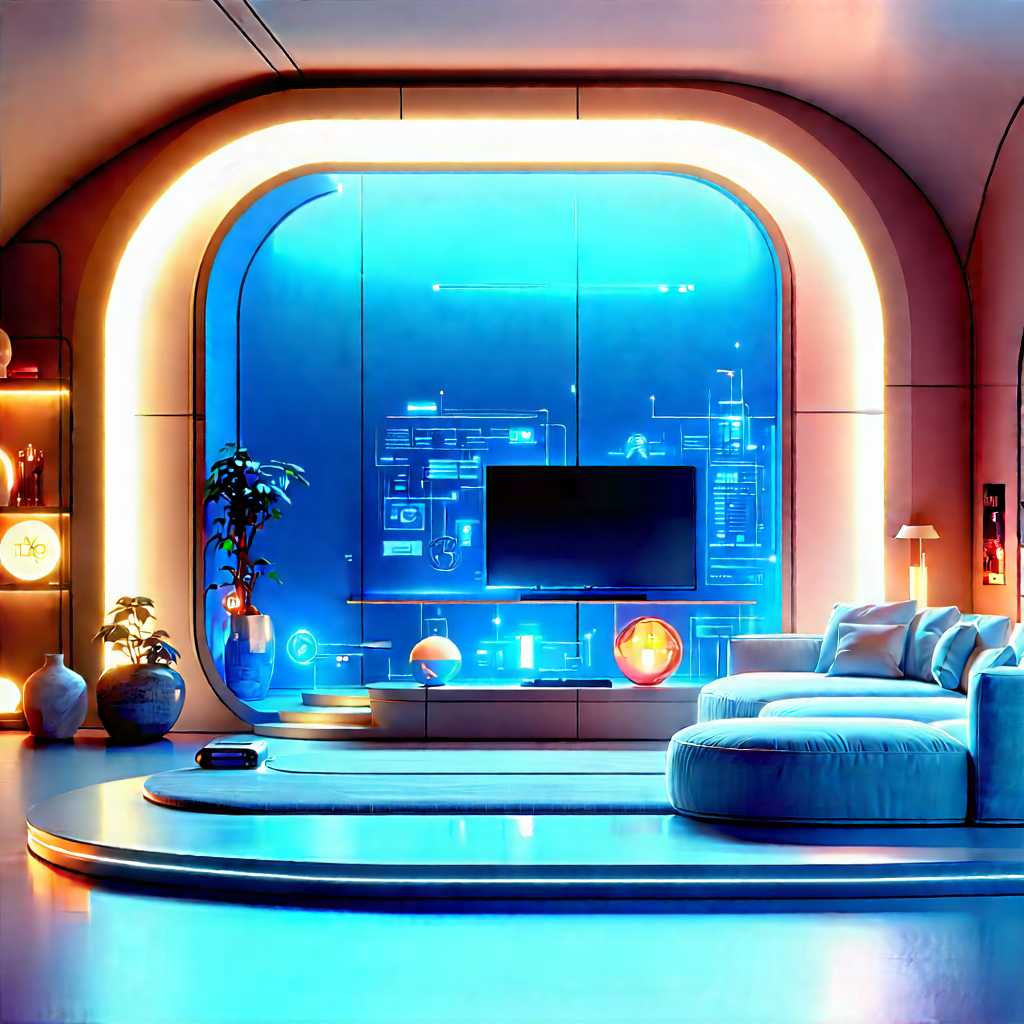 Futuristic Smart Home With Image, There