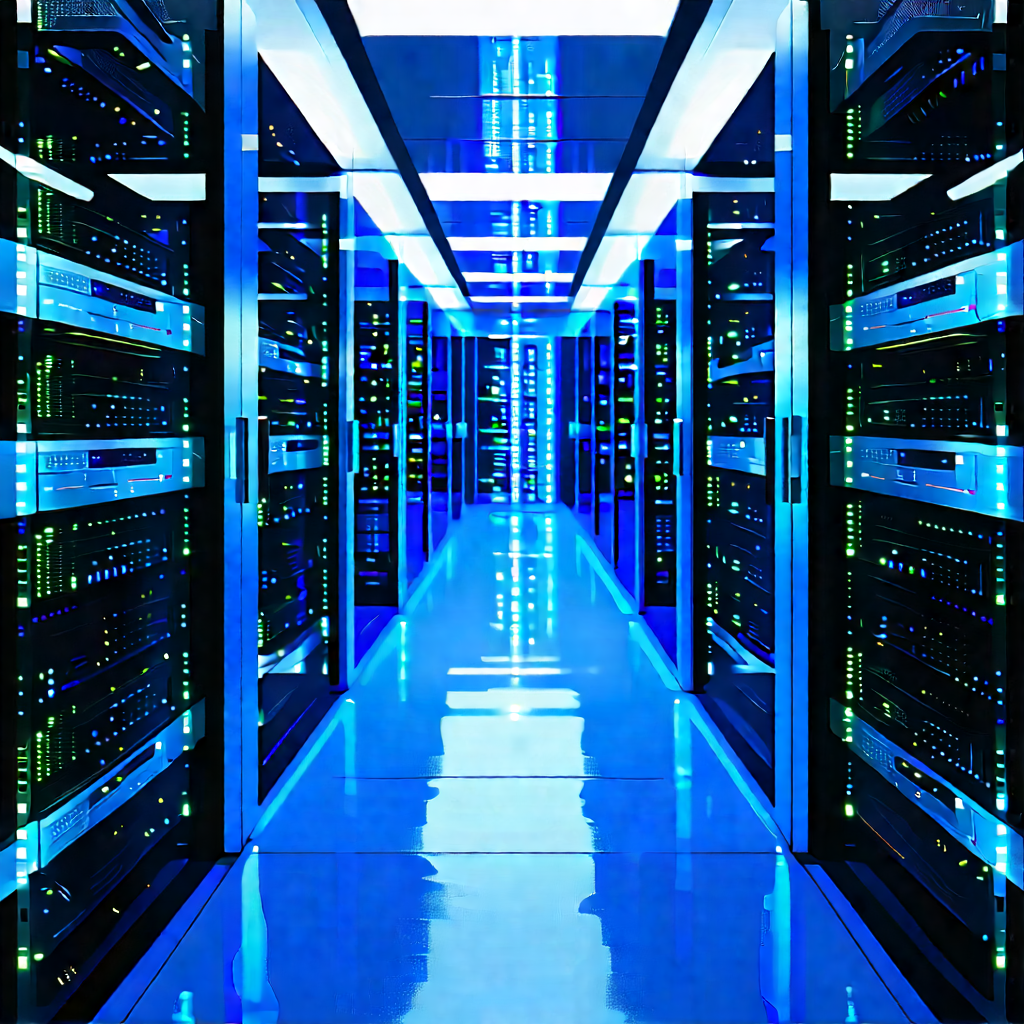 Futuristic Server Room With Image, There