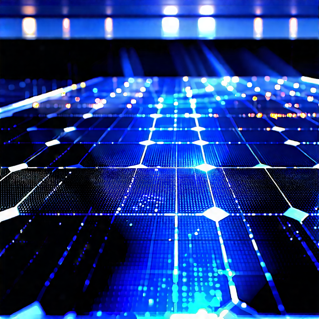 Solar panel with holographic projection