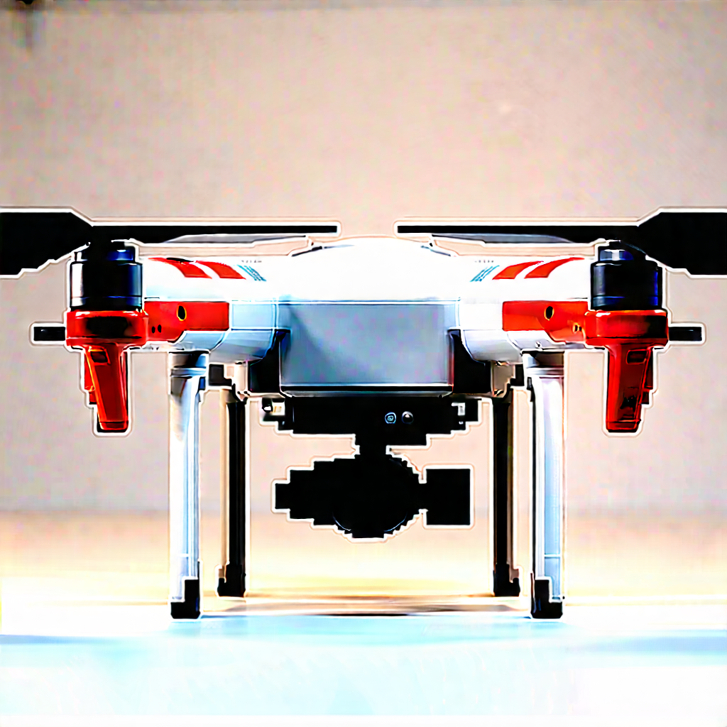 Drone With Streaming Content With White Black