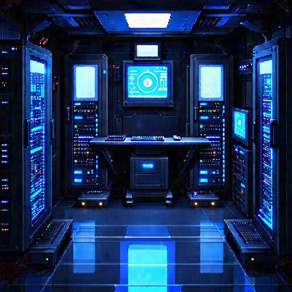 Futuristic server room