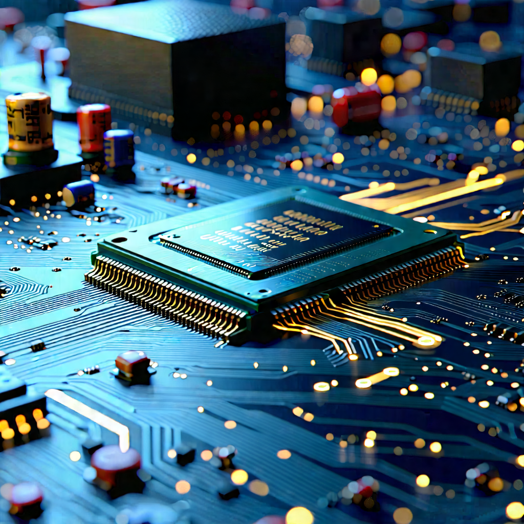 Close-up of electronic circuit