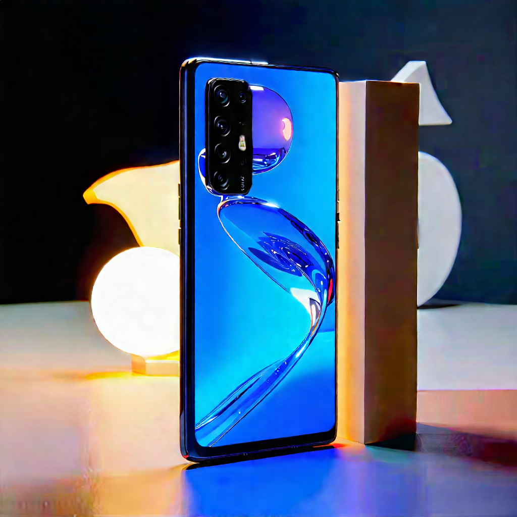 Smartphone With Streaming Content With Blue Cell