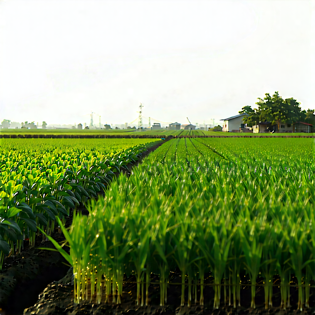 Agricultural Technology In Modern Laboratory With Large Field