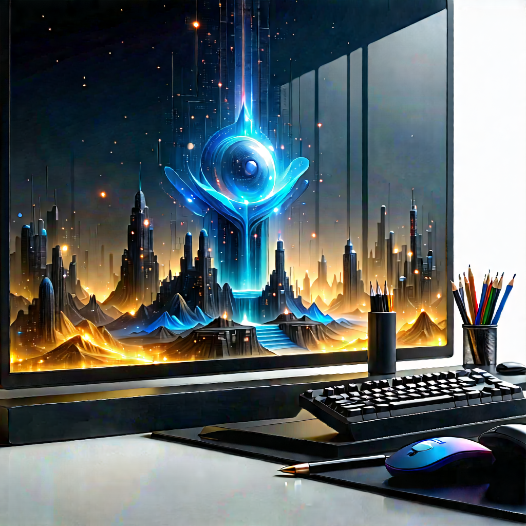 Educational Technology In Design Studio With Computer Monitor