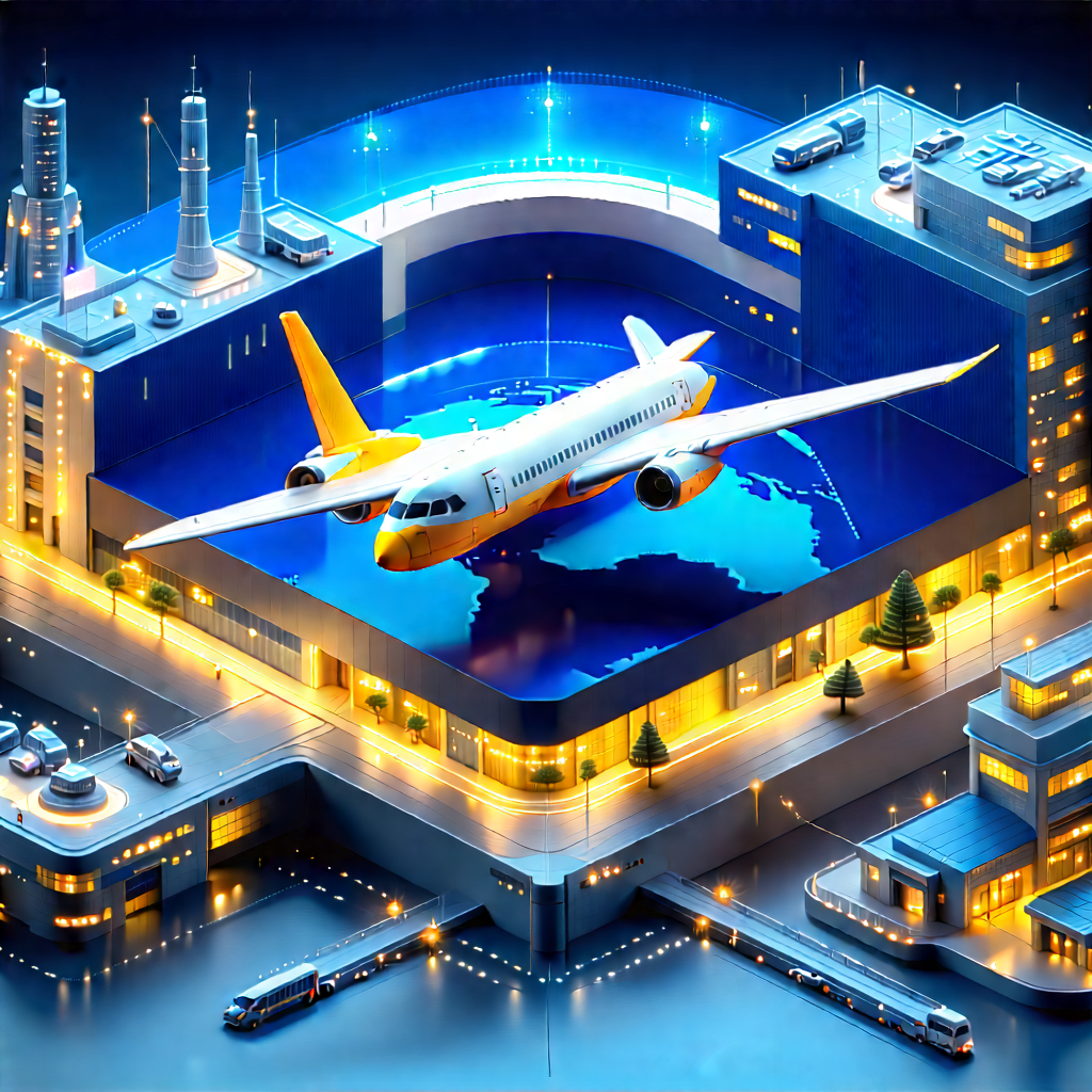 Aerospace Technology In Research Center With Large Airplane