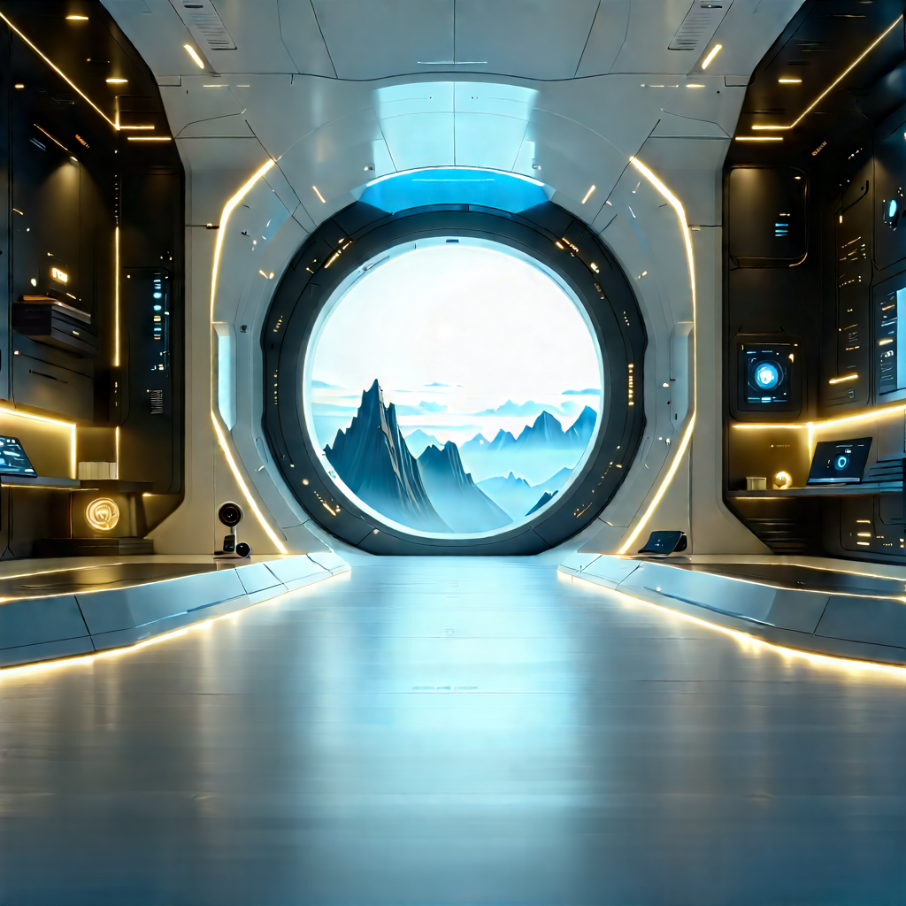 Futuristic Tech Startup Office With Image, There