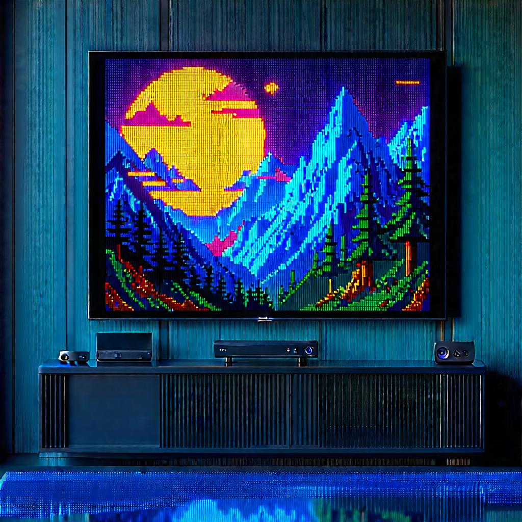 Smart Home Device With (digital:1.36) Artwork With Large Flat
