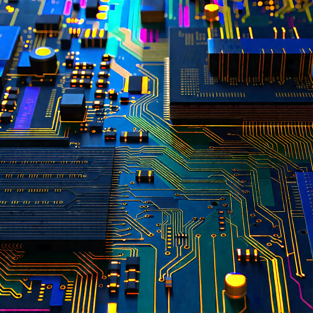 Close-up of electronic circuit