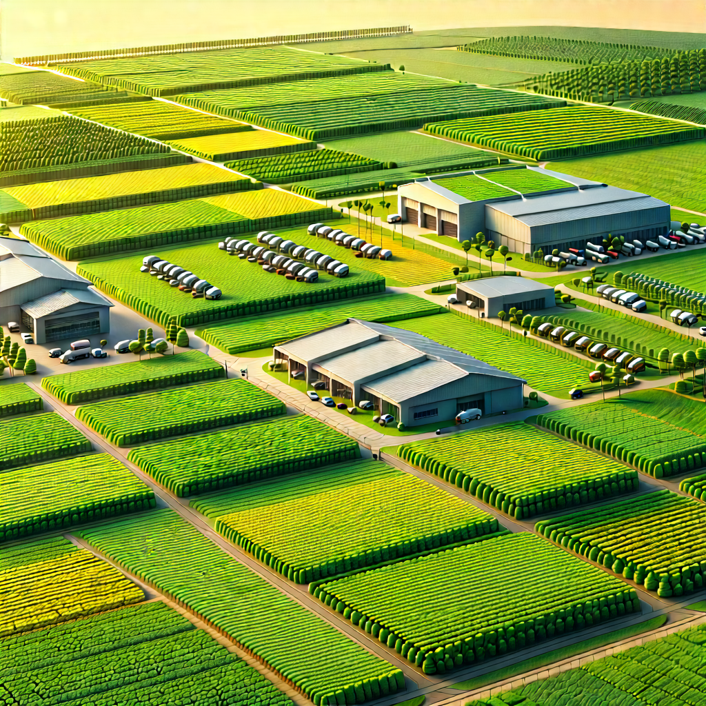Agricultural Technology In Manufacturing Facility With Large