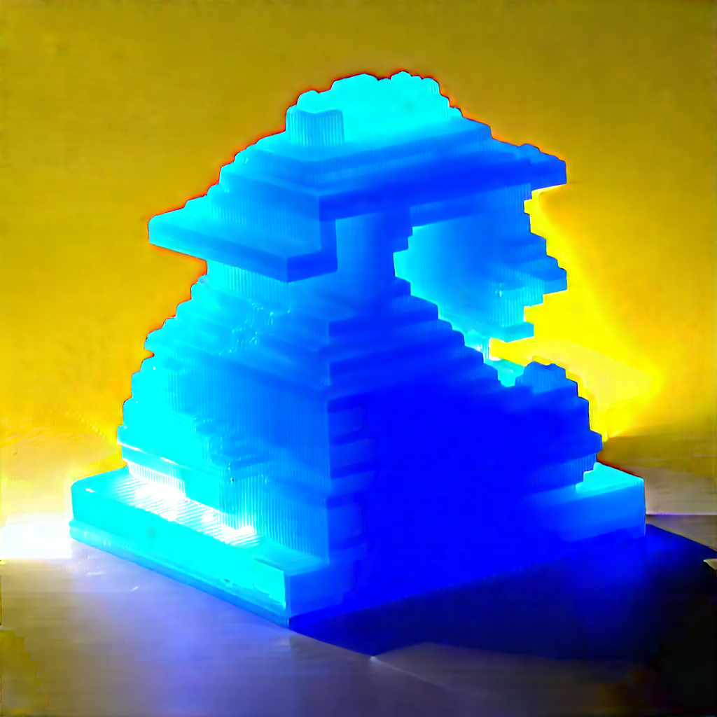 3d printer with blue light (glow:1.31)