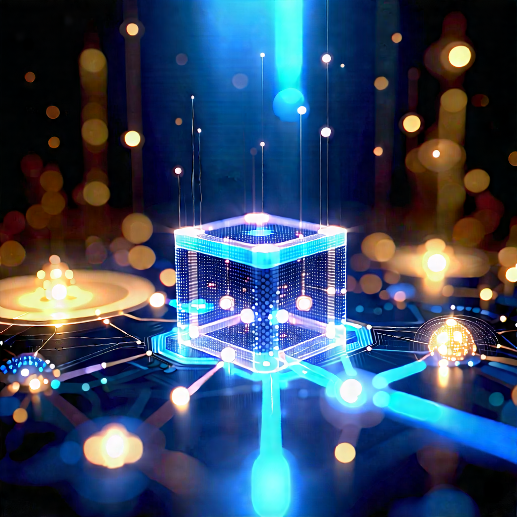Blockchain Network Visualization With Image, There