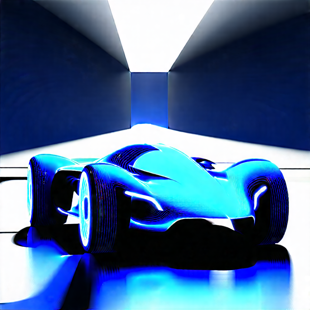 Innovative Electric Vehicle Design With Blue Racing