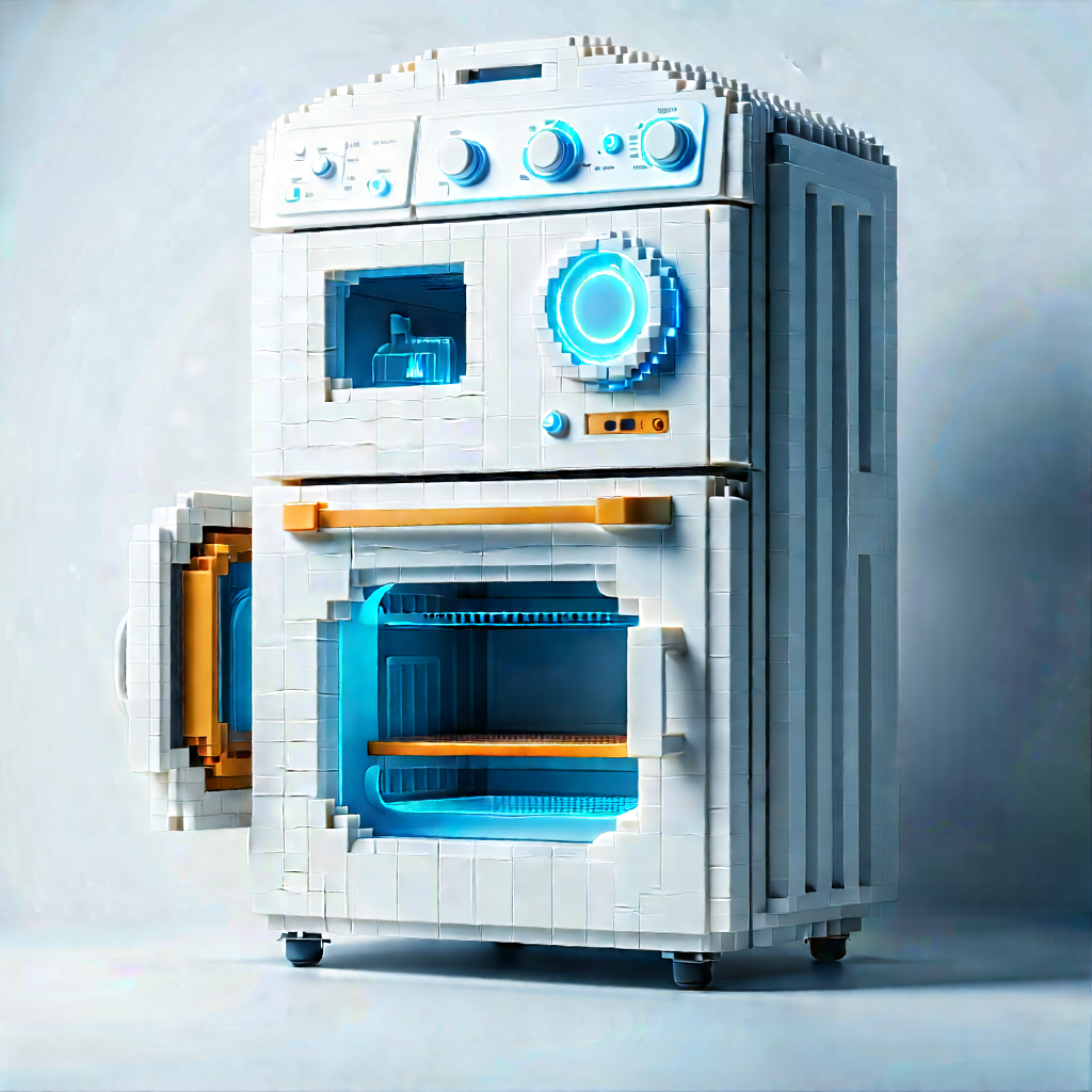 Innovative Smart Appliance Design With White Blue