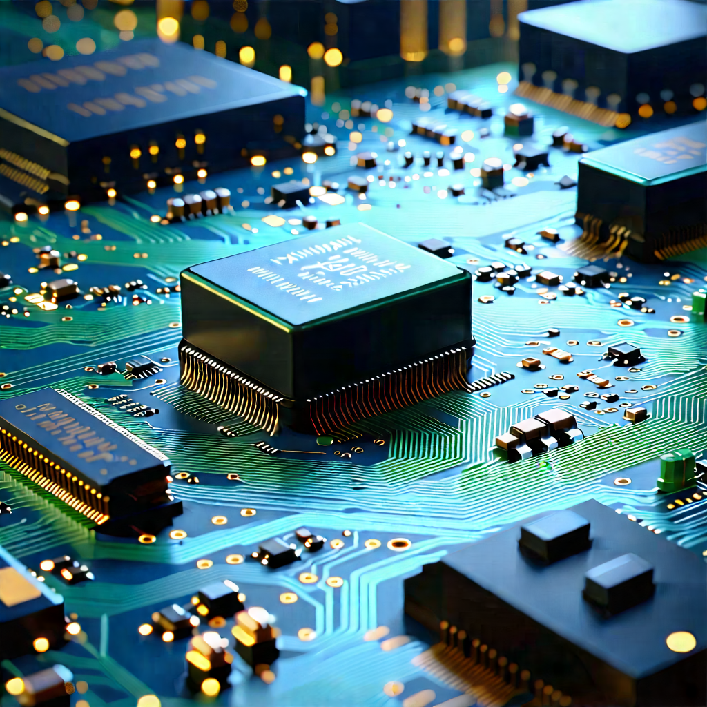 Close-up of electronic circuit