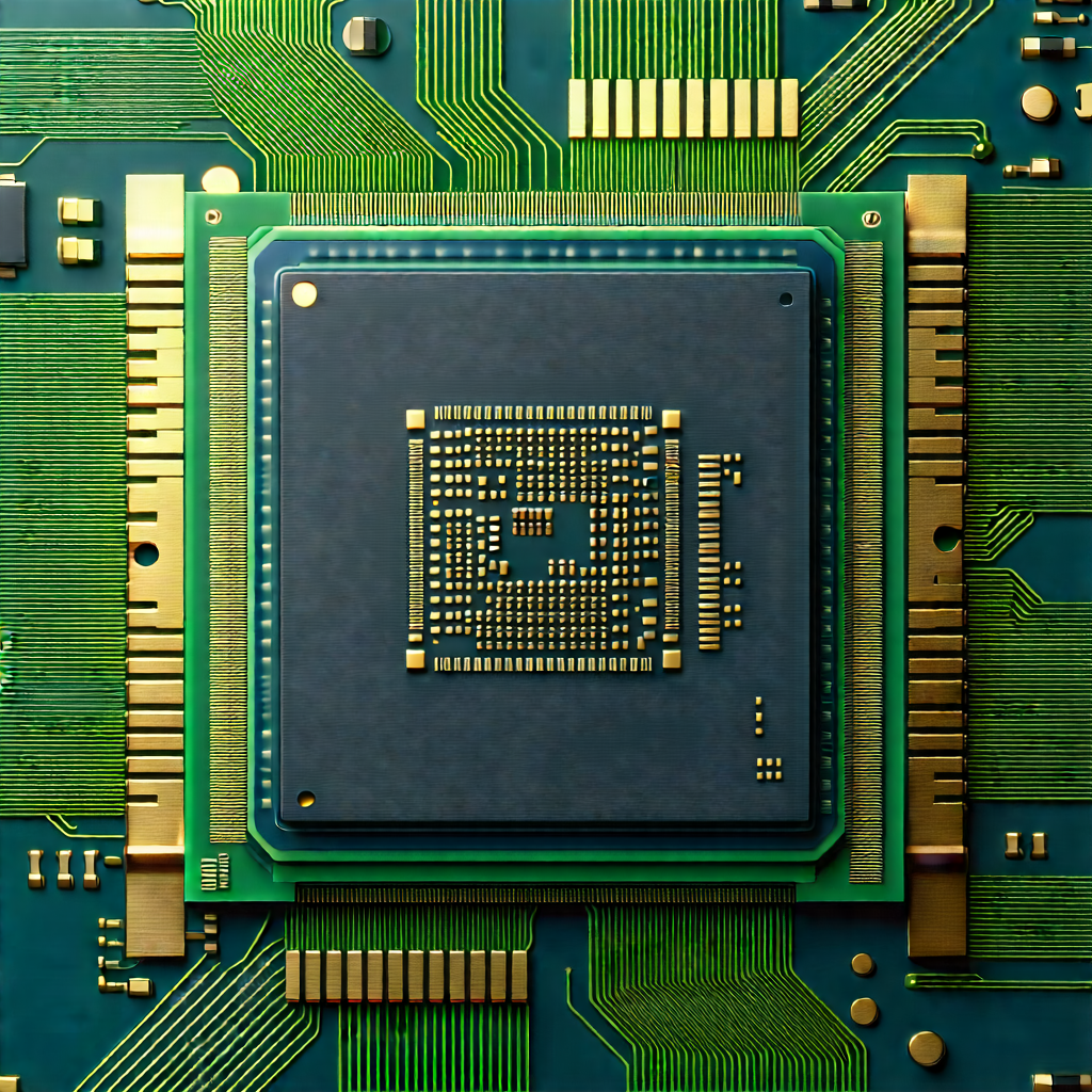 Close-up of microprocessor