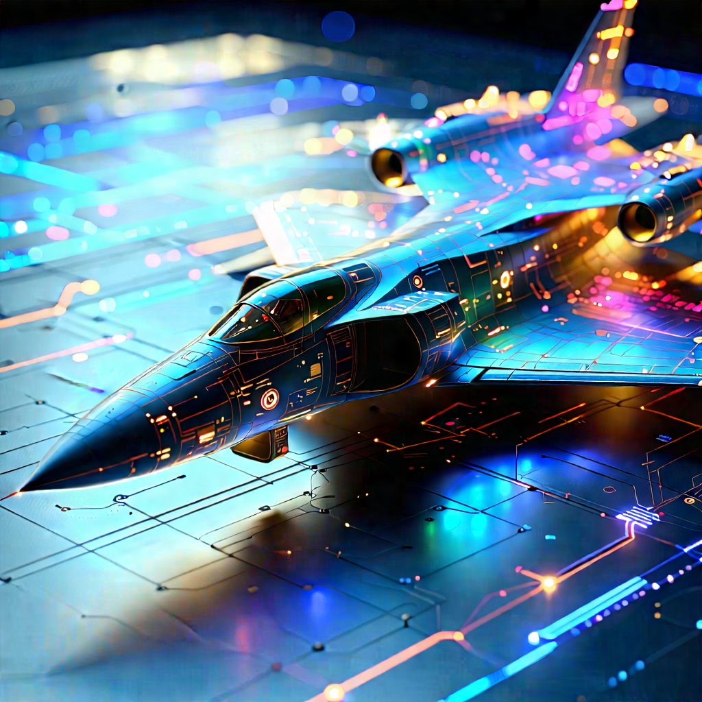 Aerospace Technology In Design Studio With Fighter Jet,