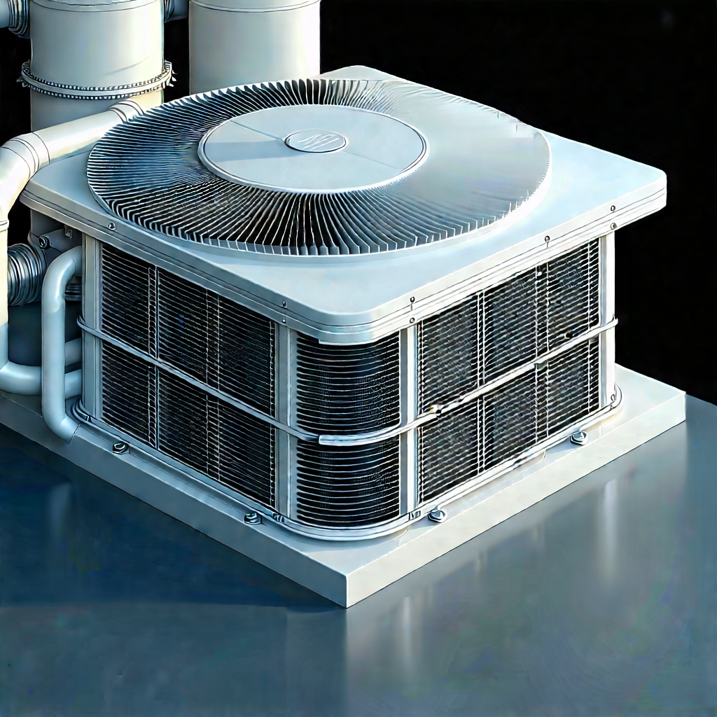 Close-up Of Cooling System With Large White